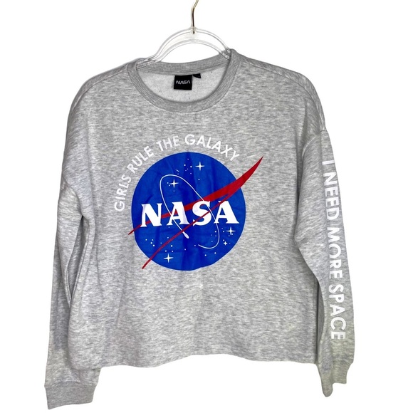 Nasa Tops - Nasa Girls Rule the Galaxy Crop Sweatshirt